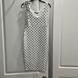 Polkadot white dress